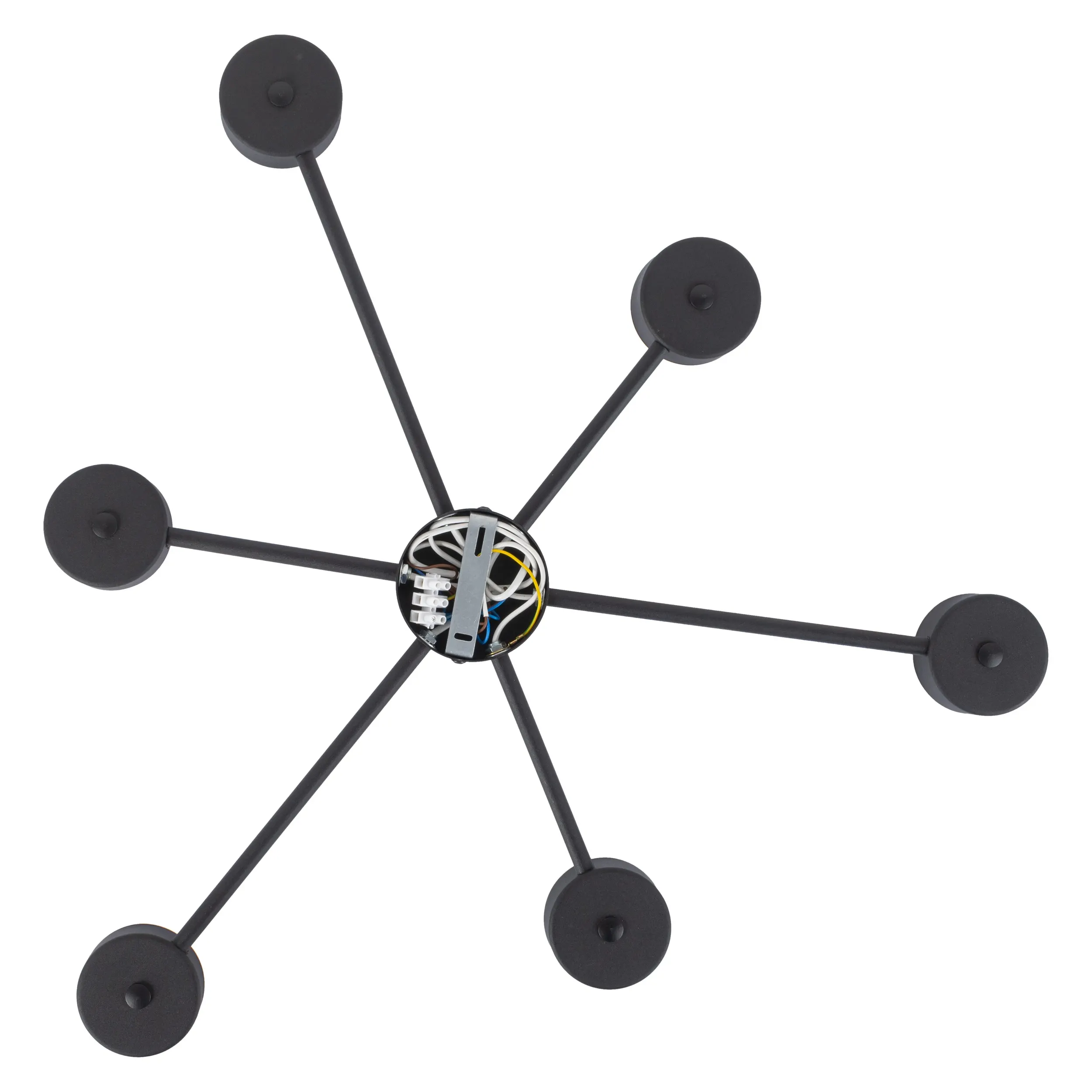 Lampa sufitowa AVIA czarna metalowa 66x64x5cm - TK_4692