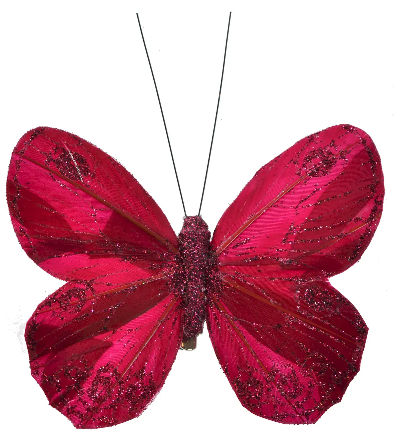 MOTYL z klipsem 1308 ciemno-różowy 12 szt