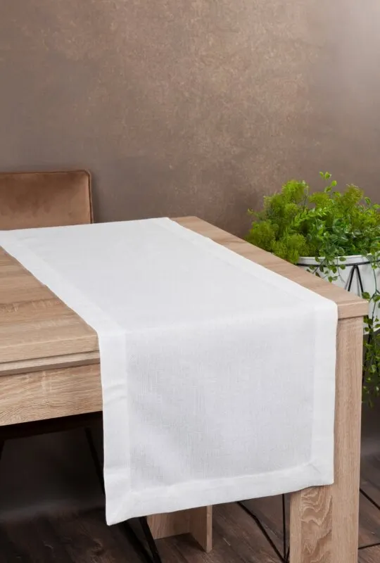 OBRUS STELLA 2 40 X 180 CM BIAŁY OBRUS STELLA 2 40 X 180 CM BIAŁY