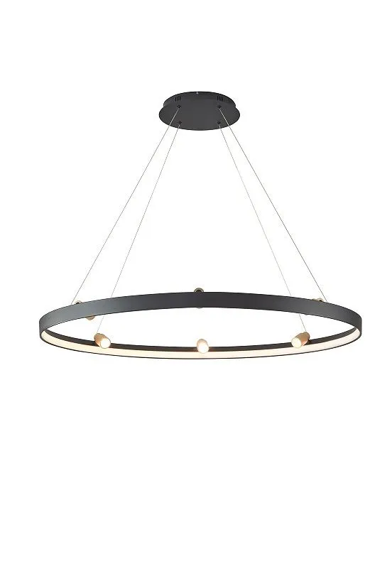 PIGNANO - Duża lampa wisząca okrągła ze ściemniaczem typu "klik"