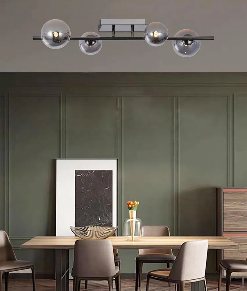 SEVILLA Lampa sufitowa z czterema kulistymi kloszami - 9214-0410