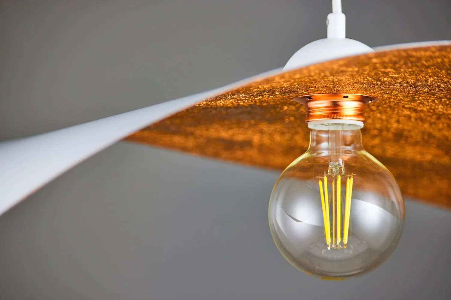 lampa, żarówka, sufitowa, metaliczna, glow?