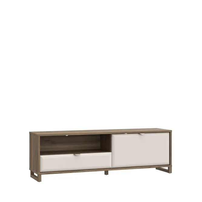 Szafka RTV MAREDA P z szufladą i klapą - dąb valencia, piaskowy Szafka RTV MAREDA P z szufladą i klapą - dąb valencia, piaskowy