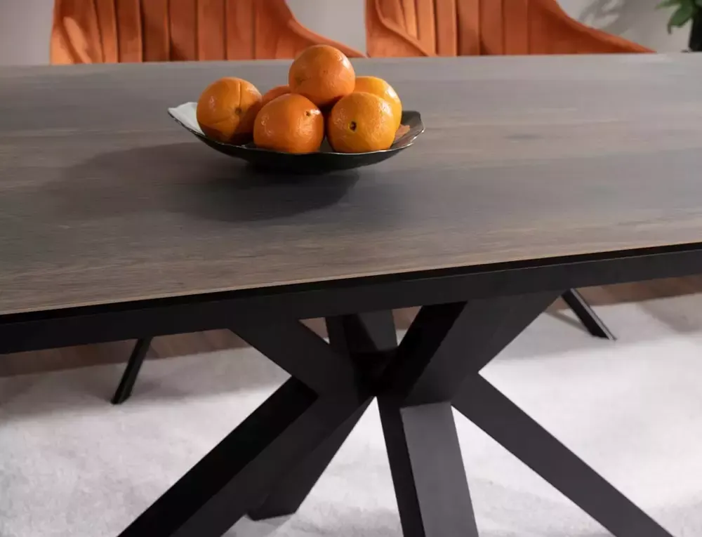 Stół rozkładany COLUMBUS CERAMIC 90x160-240 cm brązowy efekt drewna - COLUMBUSCBRC160