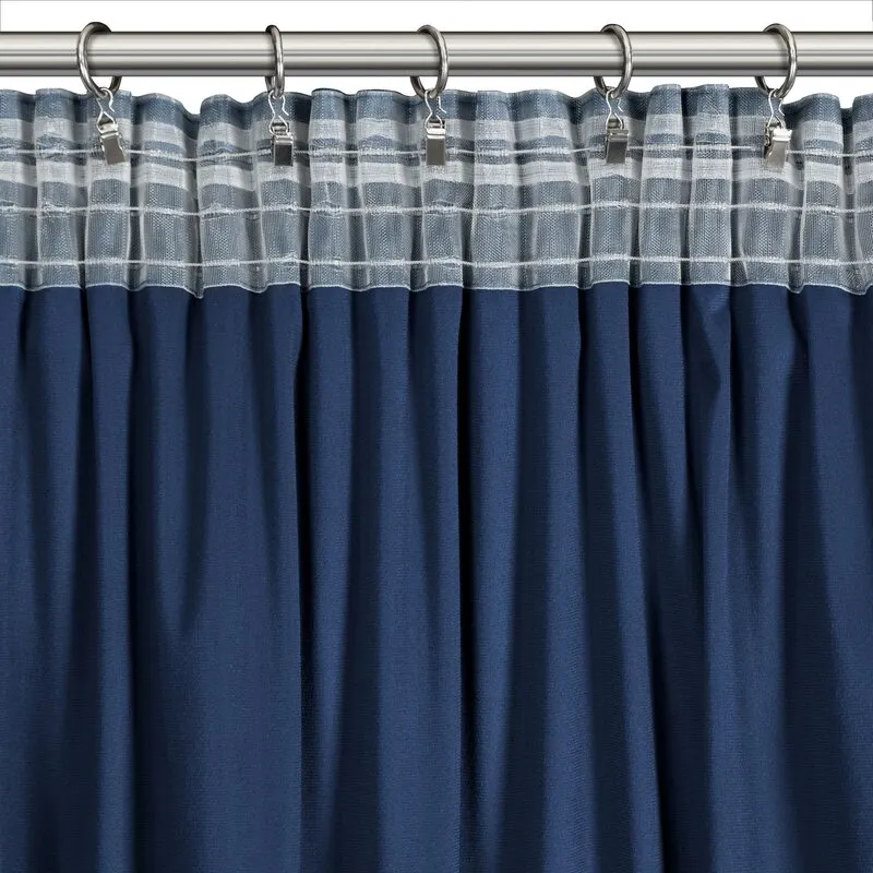 ZASŁONA GOTOWA CARLI NA TAŚMIE 140 X 270 CM GRANATOWY - EU_454033