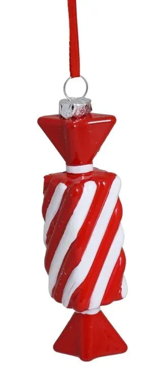 BOMBKA plastikowa CUKIEREK 8324 czerwono-biała