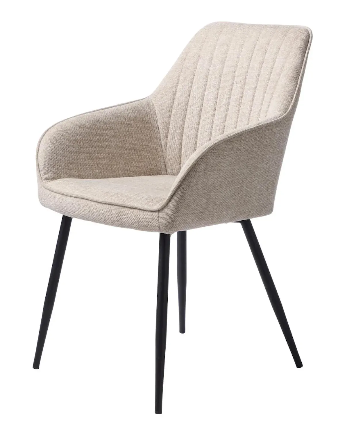 Krzesło z podłokietnikami NOLAN pikowane piaskowy