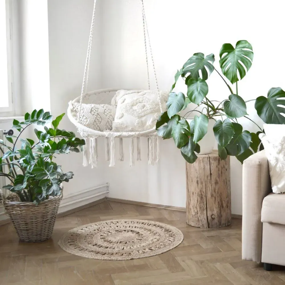 Fotel hamakowy BRASIL HOOP FI 60 cm beżowy — zdjęcie 10
