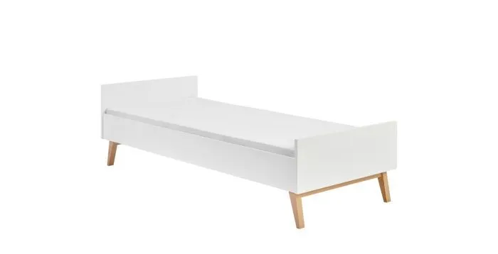 Łóżko z zagłówkiem SWING 90x200 białe Meble, Kredens, Ławka, Tabela