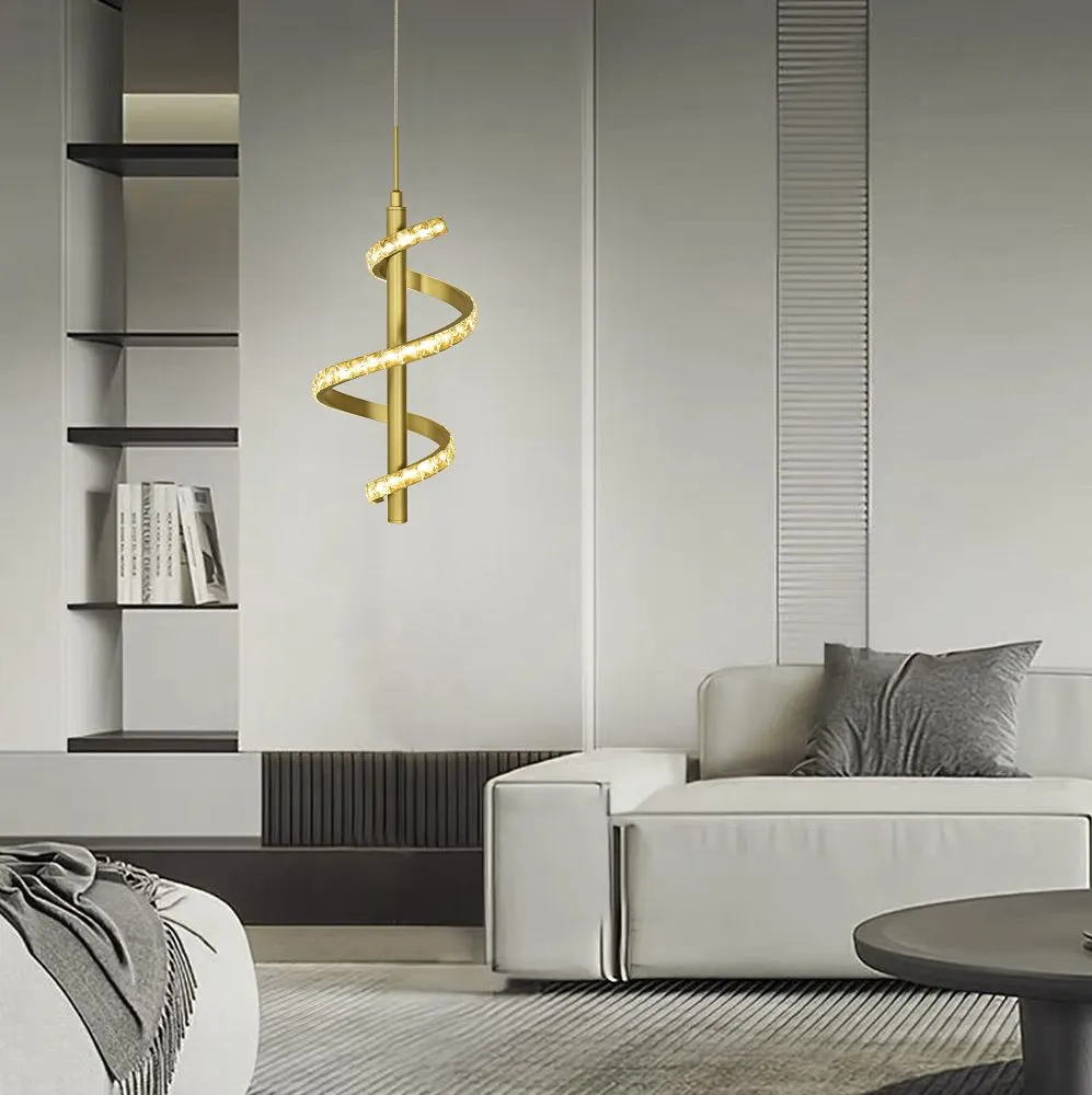 Lampa wisząca CLARET pojedyncza z dekoracyjnymi kryształami i ściemniaczeM typu "klik" - 6209-0115