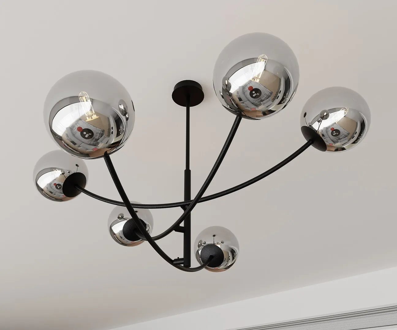 Lampa sufitowa HUNTER 6 czarny grafitowy — zdjęcie 6
