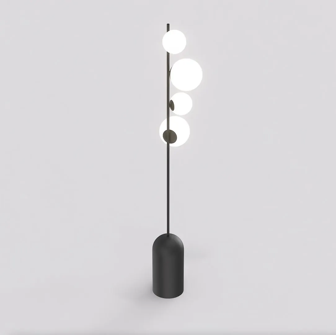 Lampa podłogowa ETNO LP4 metalowa podstawa czarna - 1503/LP4
