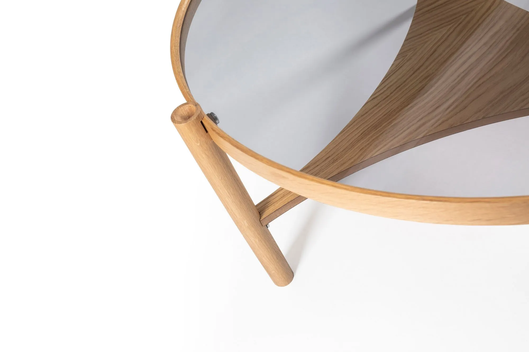 Stolik kawowy CLOVER 100x100 cm szary dąb - ASI_643MRL1111