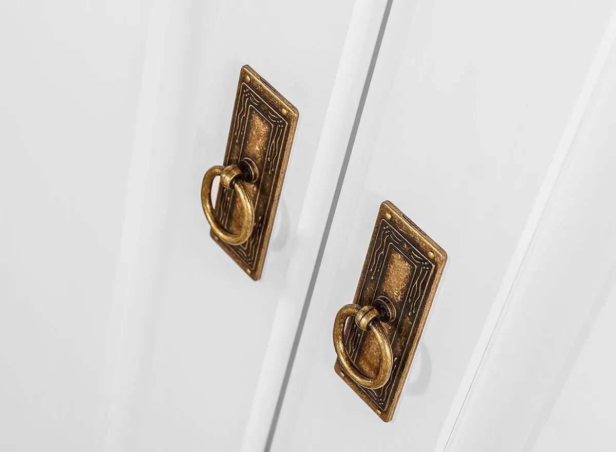 Bieliźniarka 2-drzwiowa z 2 szufladami sosnowa Toskania Kolor: biały, bejca - PL2015BS