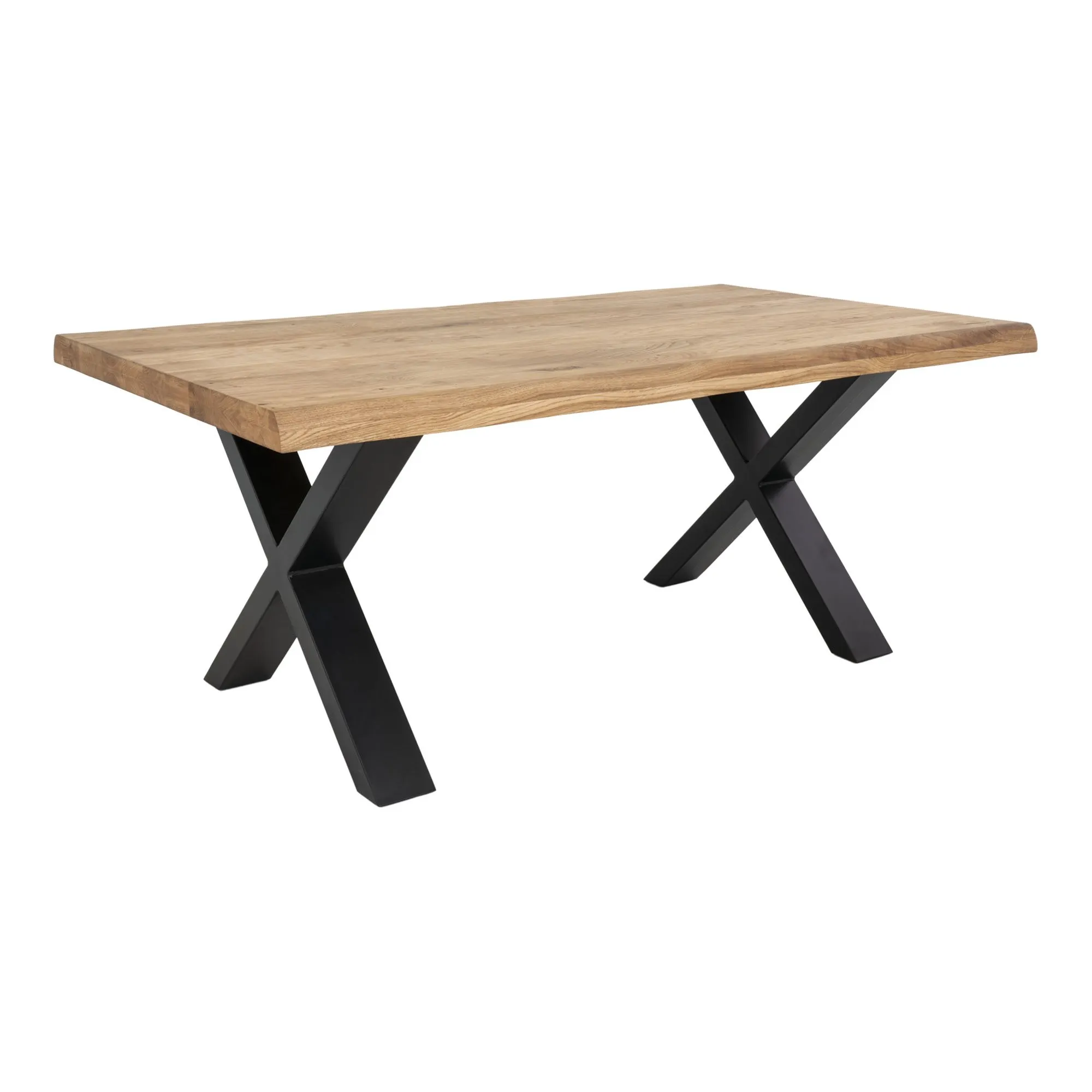 Stolik kawowy TOULON 2 - dąb naturalny, czarny 70x120 cm