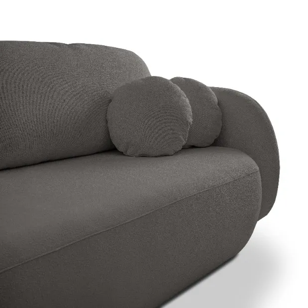 Sofa rozkładana z pojemnikiem OLIO SICURIO 238 cm grafitowa - OLIO_SO_SICURIO80