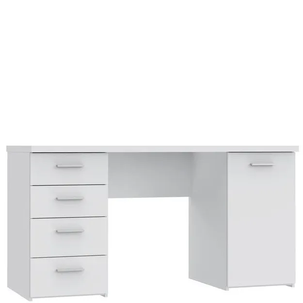 Biurko NET106 z szafką i 4 szufladami - biały Biurko NET106 z szafką i 4 szufladami - biały