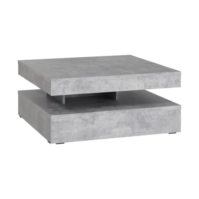 Stolik kawowy obrotowy CFTT4181 COFFEE TABLES 78x78 cm Beton jasnoszary