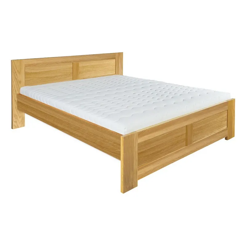 Łóżko dębowe LK212 Surowy nielakierowany 200x200 DREWMAX Meble, Łóżko