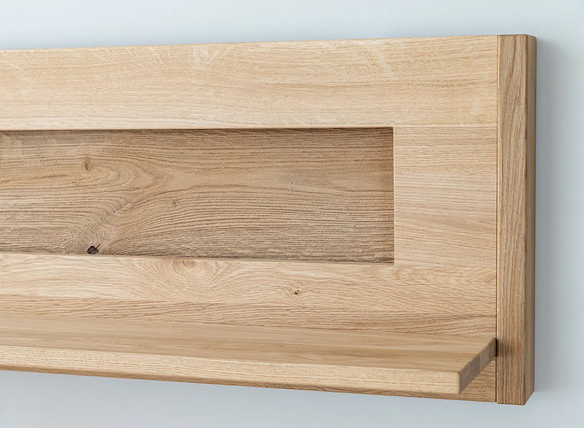 Półka wisząca DIVISIONE oświetlenie led 123 cm dąb olejowany - ZIDIV11