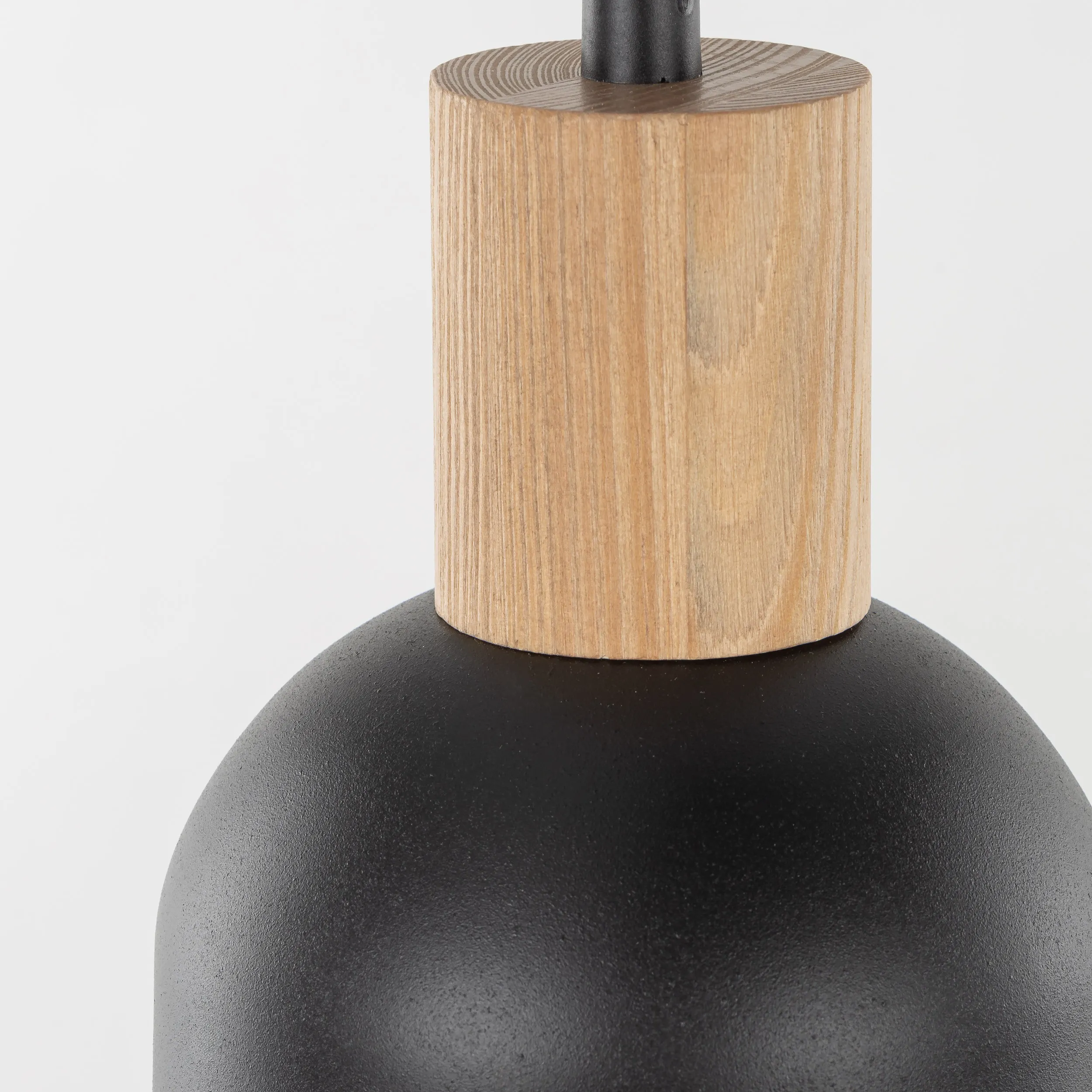 Lampa wisząca CAIRO czarna z drewnianymi elementami 100x25cm - TK_4895