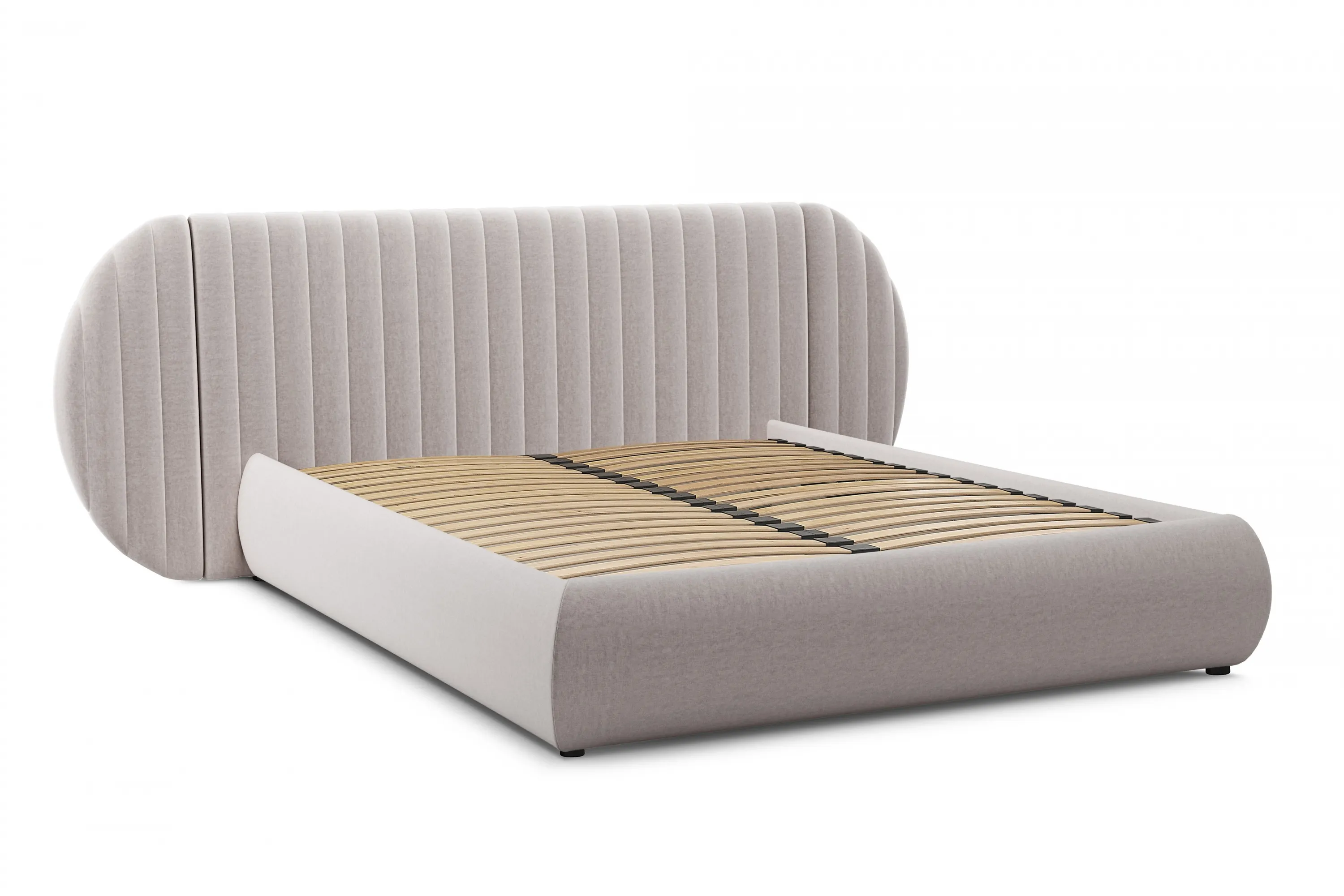 Łóżko Galin z pojemnikiem / 160x200 / Maya 01 - kremowy