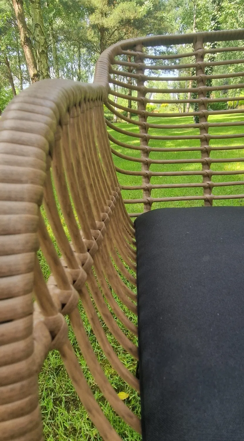 Zestaw ogrodowy na balkon i taras WEBBY 3-set technorattan czarny Zenjoy - WEBBY_CZARNY