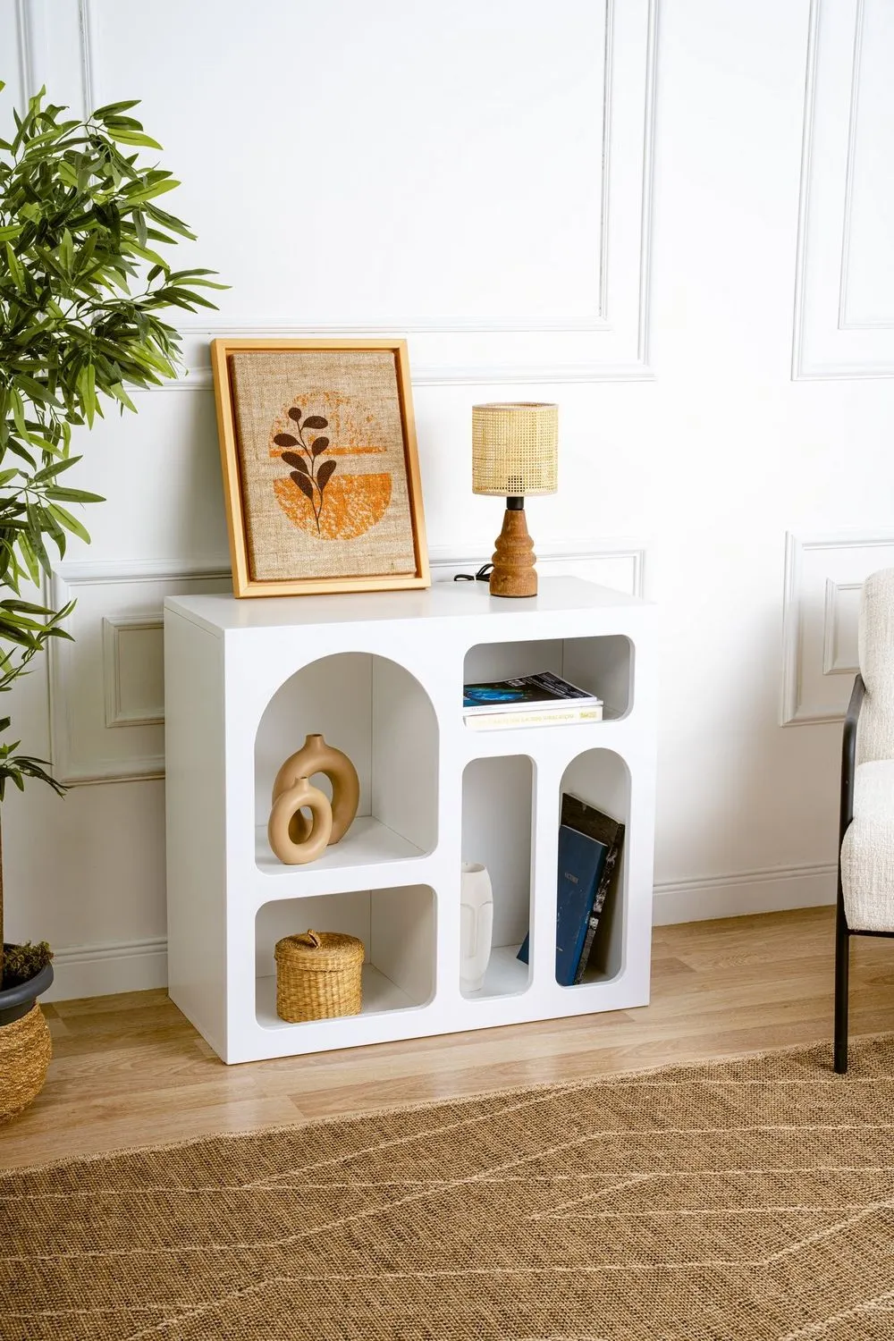 Regał z przegrodami LESSA 80 cm biały - ASI_125GLN1224