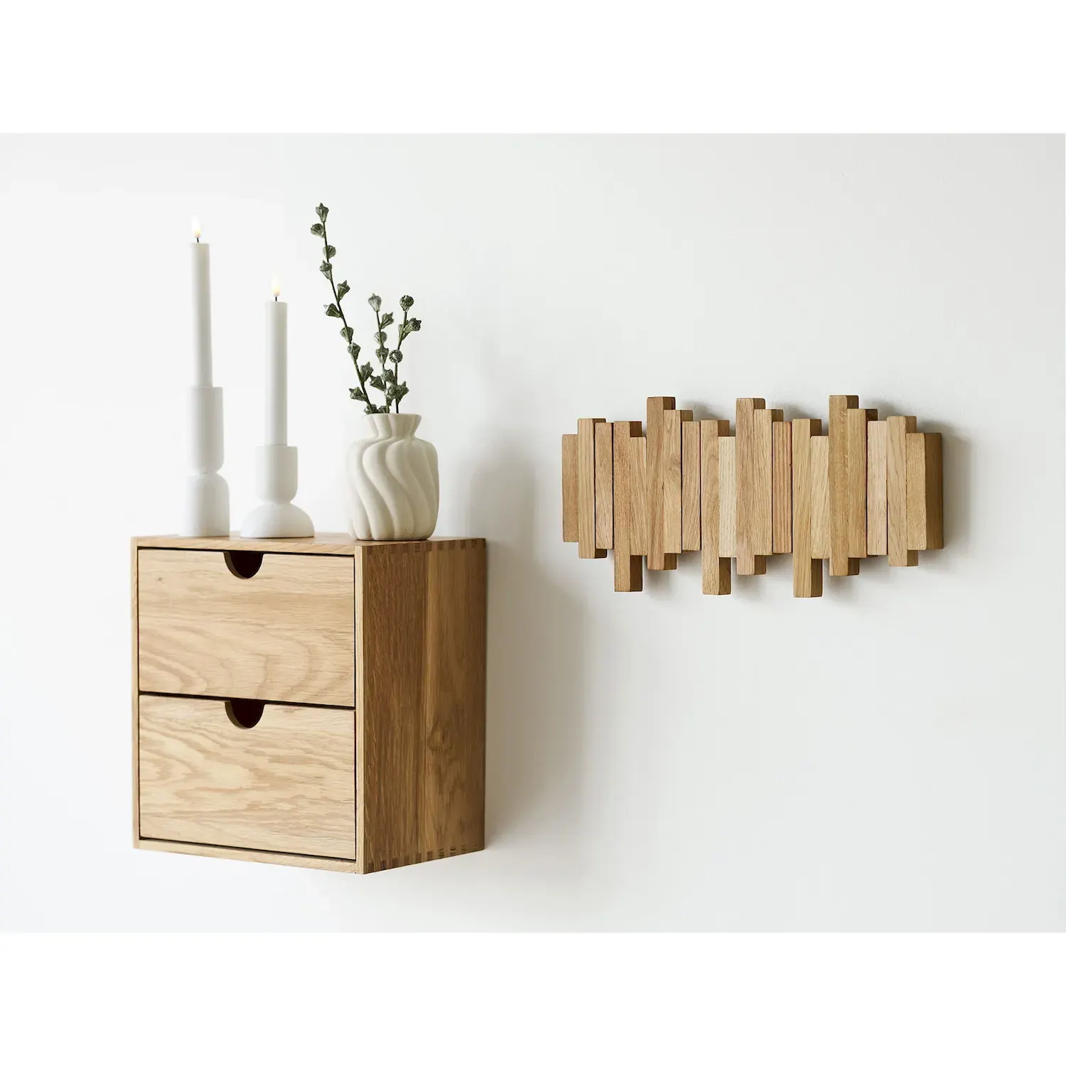 Wieszak na ubrania CALTRA 3x40x18cm dąb naturalny - 4494055