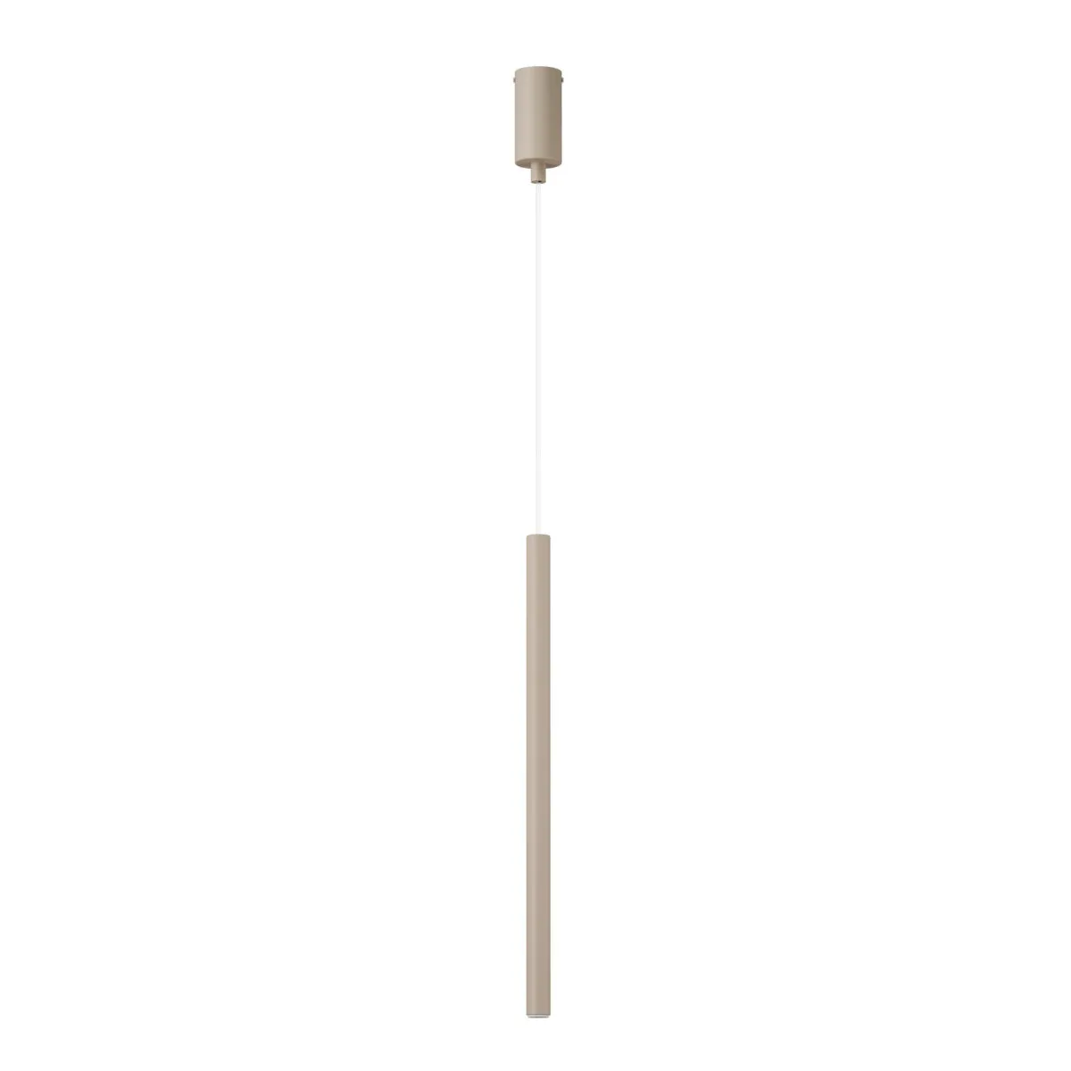 Lampa wisząca SOPEL 1 ciepły beż lampa wisząca, kabel, kolor beżowy, korpus cylindryczny, cegokształtowy uchwyt