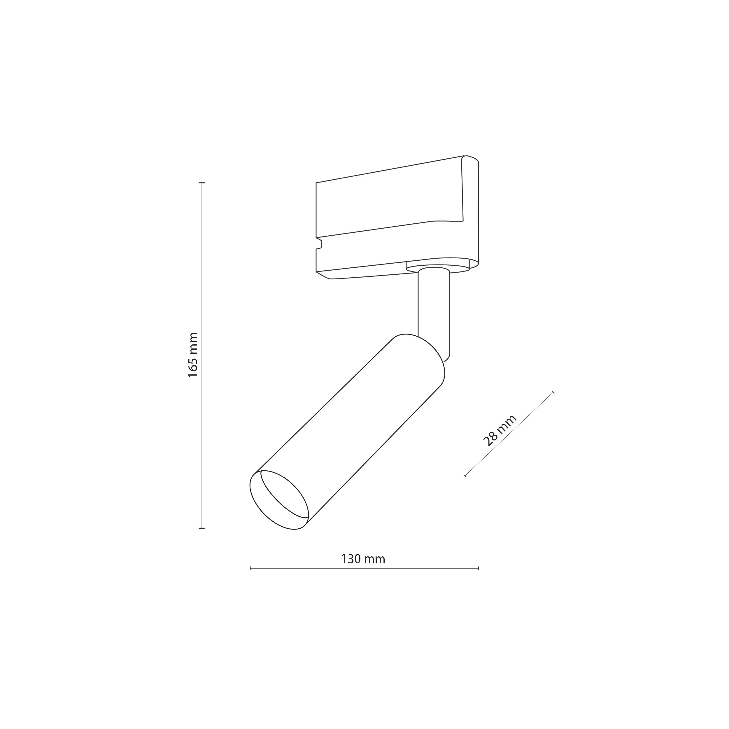 Lampa listwowa TRACER złota czarna regulowana 16x13x2cm - TK_4848
