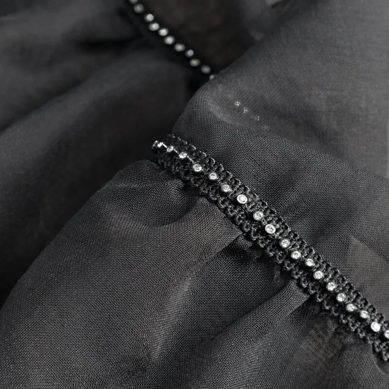 FIRANA GOTOWA CARLI NA TAŚMIE 140 X 270 CM CZARNY - EU_454052