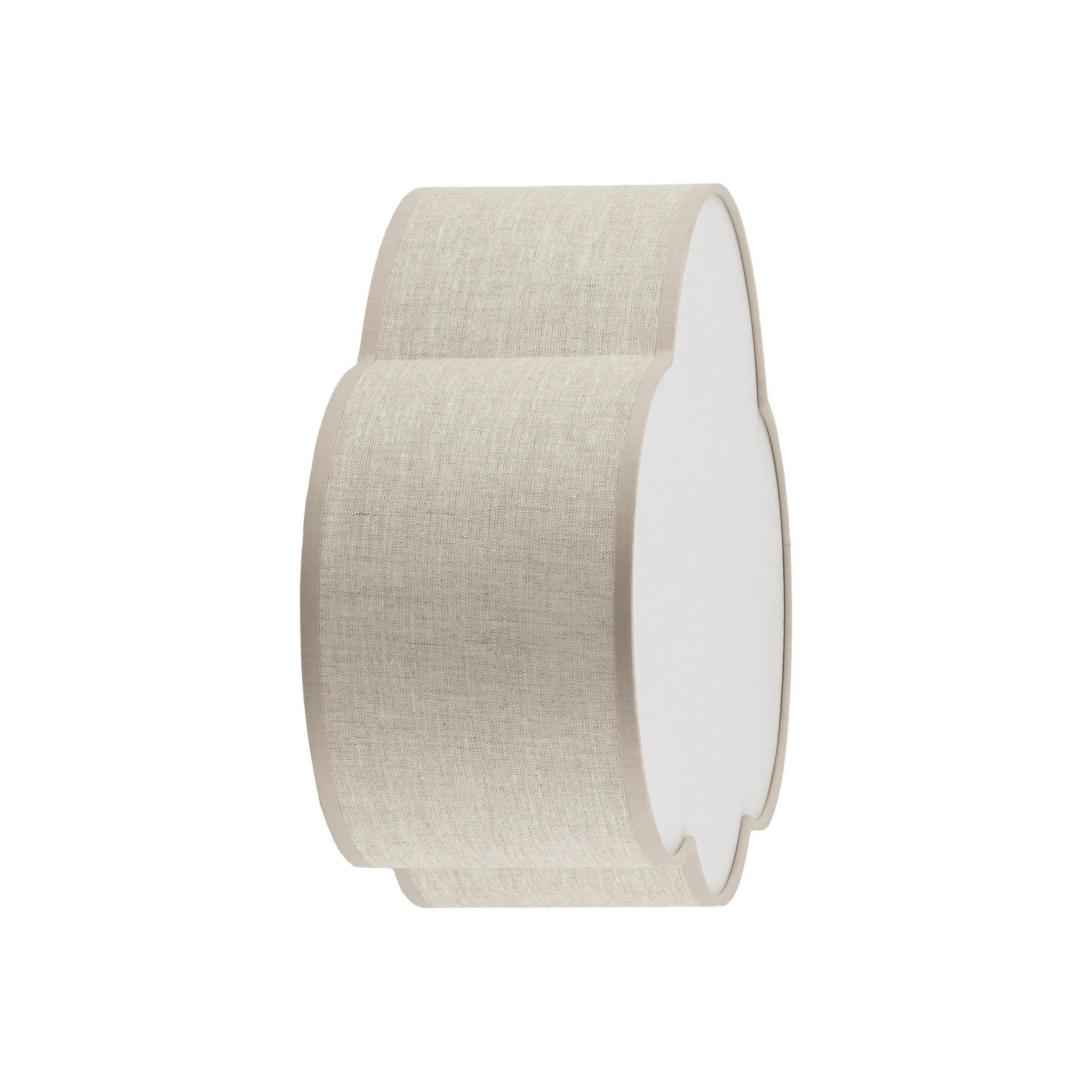 Plafon / Kinkiet CLOUD beżowy z tkaniny z białym kloszem w kształcie chmury 43x31x14cm - TK_10006