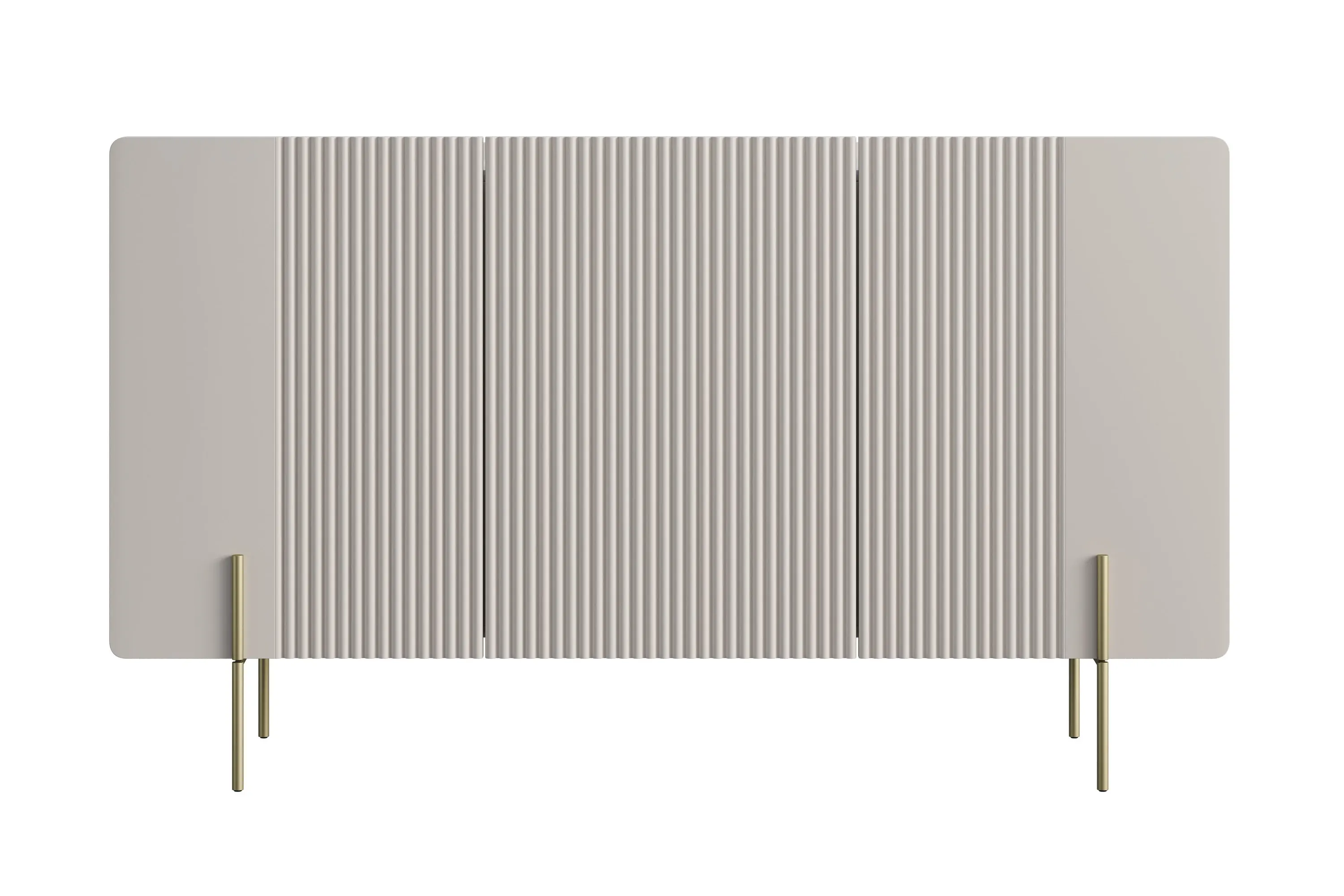 Komoda 3-drzwiowa MALMI 150cm - kaszmirowa złote nogi - B_167024