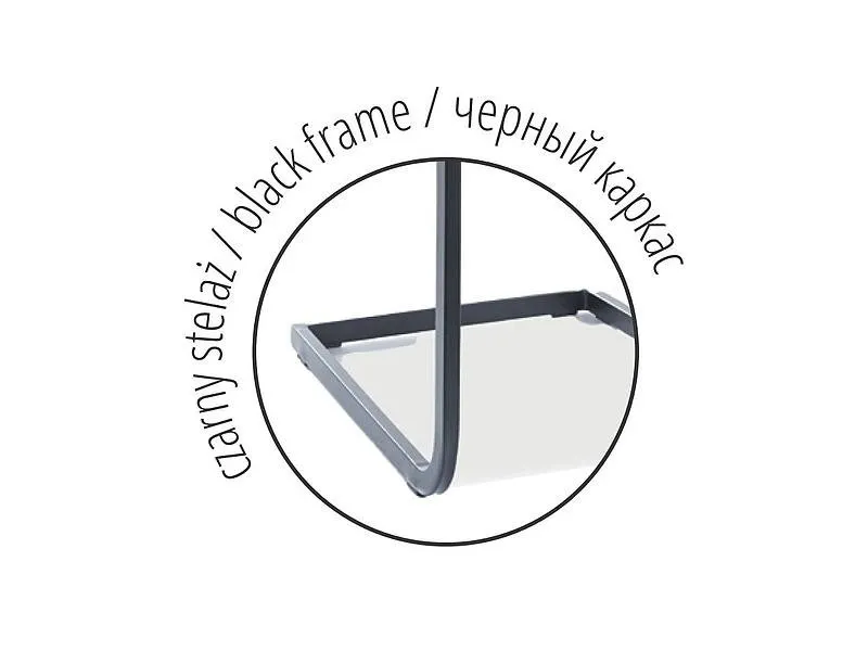 Krzesło H-441 VELVET czarne aksamitne na płozach SIGNAL - H441VCC