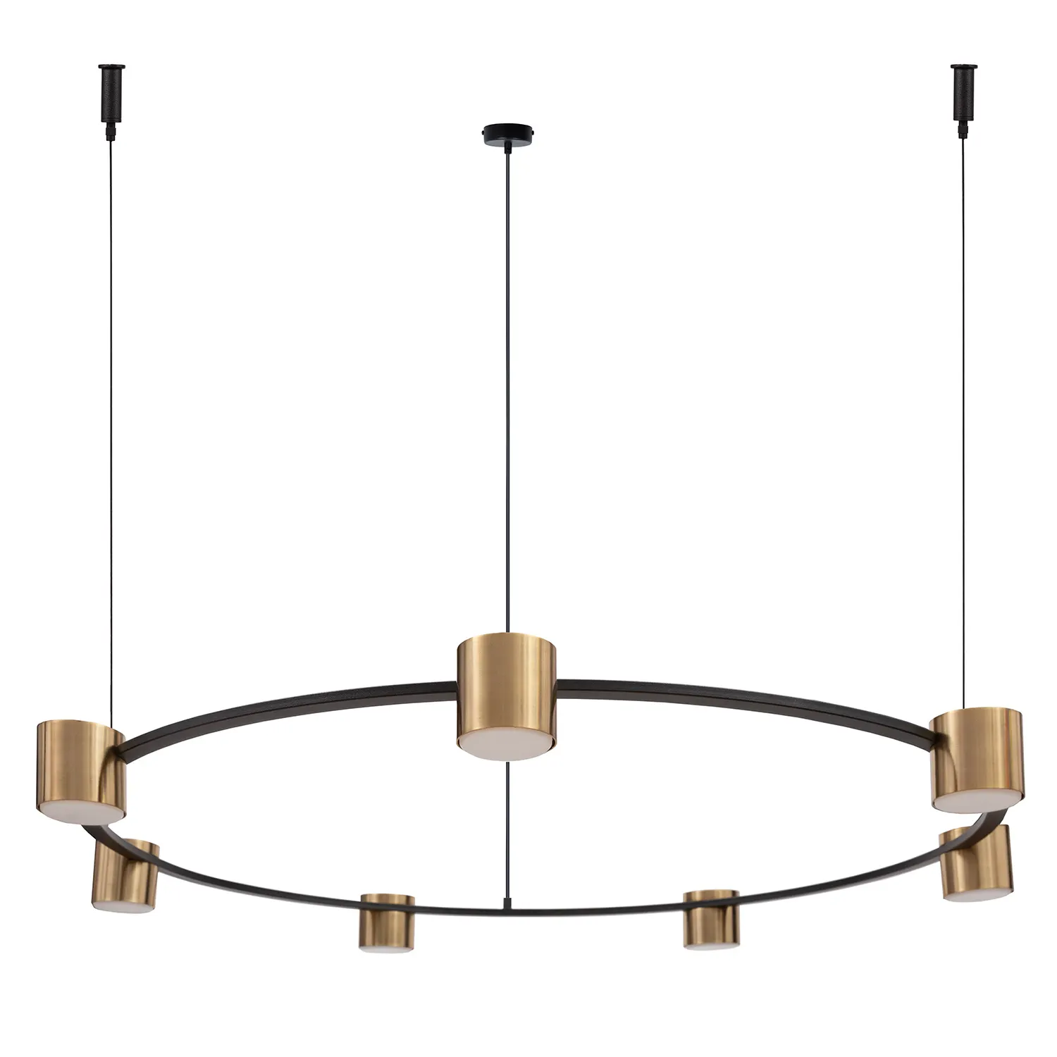 Lampa wisząca 7-punktowa KODO 7 czarno-złota Żyrandol, Lampa, Wentylator sufitowy, Urządzenie, Urządzenie elektryczne