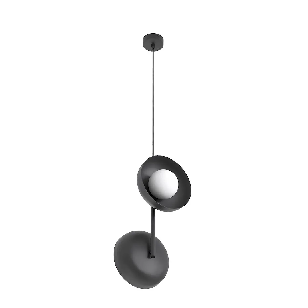 Lampa wisząca metalowa VANILA 2 BL czarna — zdjęcie 4