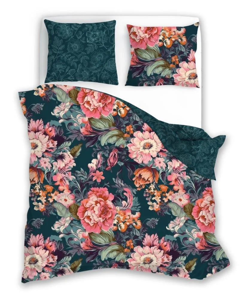 Pościel komplet FLOVERY 006 bawełna 160X200+2X70X80 wielokolorowy Poduszka, Meble, Łóżko, torebka, Wzór