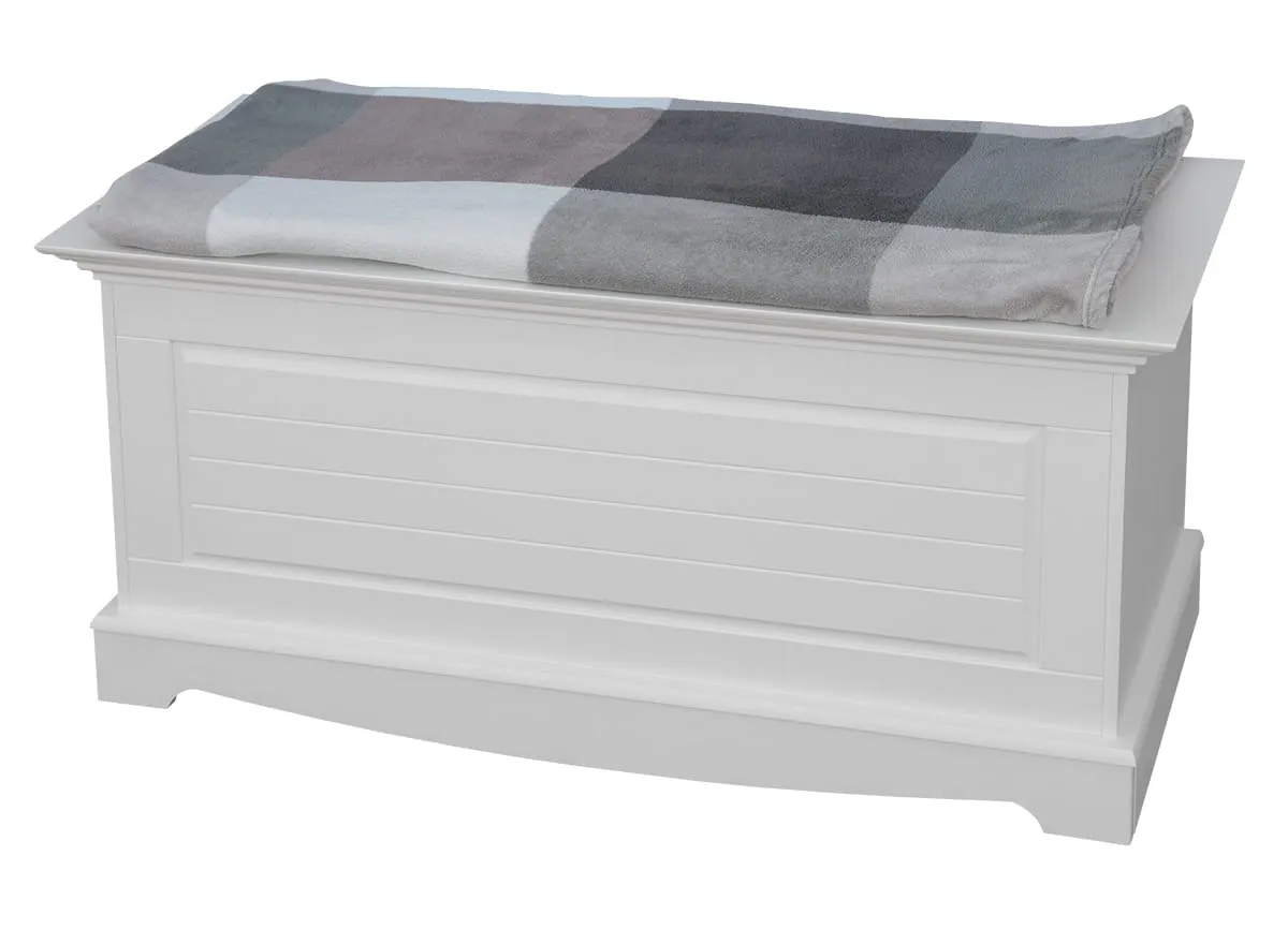 Skrzynia sosnowa BELLUNO ELEGANTE biała - PL038B