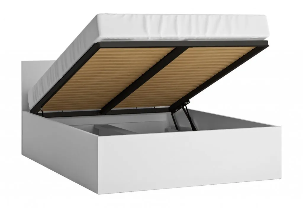 ŁÓŻKO Z PODNOSZONYM STELAŻEM 140 FRIBO FRIZ05 BIAŁA ALPEJSKA - 6000000010570