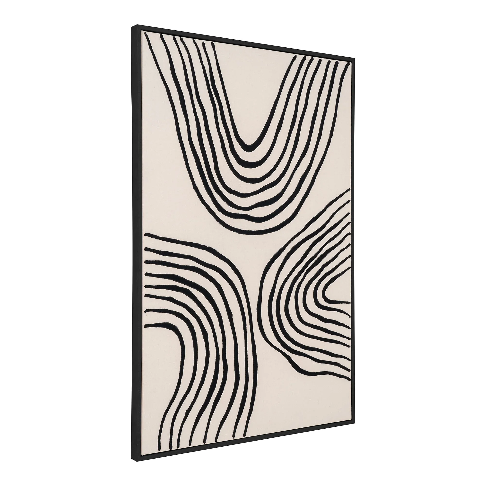 Obraz na płótnie LAPARI 2 rozmiar 60x90 cm beżowy czarny Wystrój domu, Dywan, Sztuka, Sztuka nowoczesna