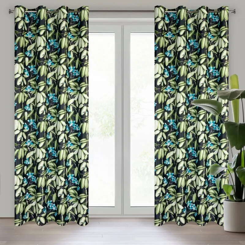 ZASŁONA GOTOWA LONI 140X250 CM CZARNY ZASŁONA GOTOWA LONI 140X250 CM CZARNY