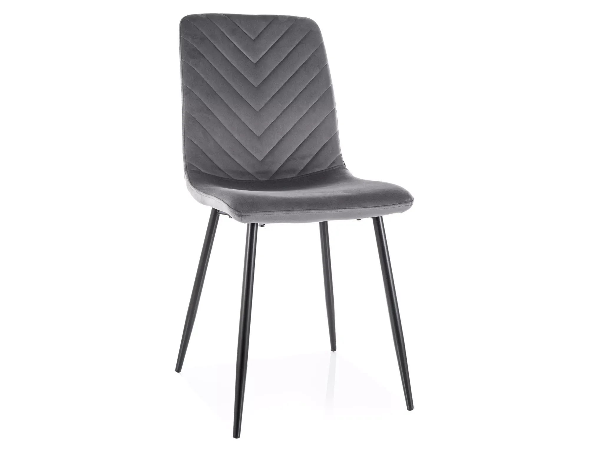 Krzesło DAREN VELVET czarny stelaż, szary BLUVEL 14