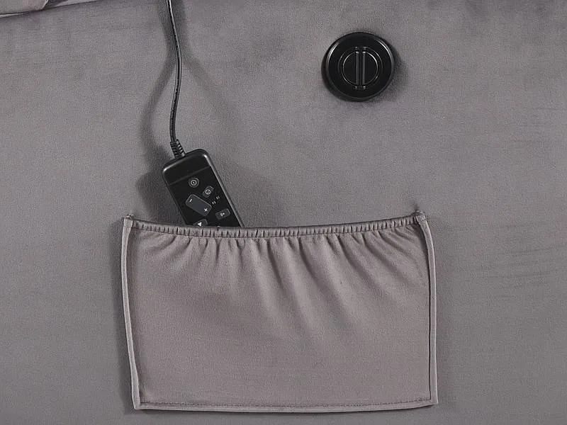 Fotel rozkładany elektrycznie z funkcją masażu PEGAZ M VELVET szary 14 - PEGAZMVSZ