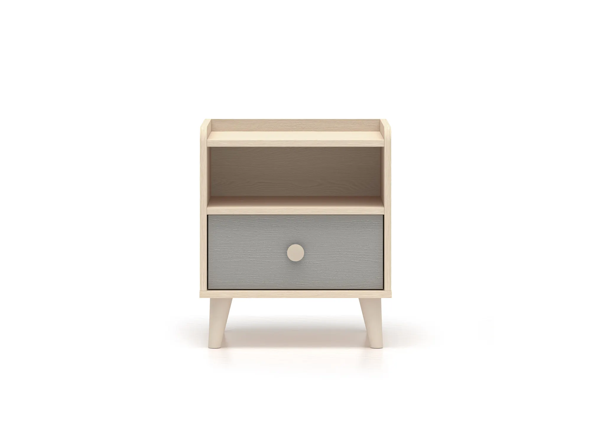Szafka nocna z szufladą MEVEL 10 Piasek pustyni, szary pallad - 1MEVE10-002
