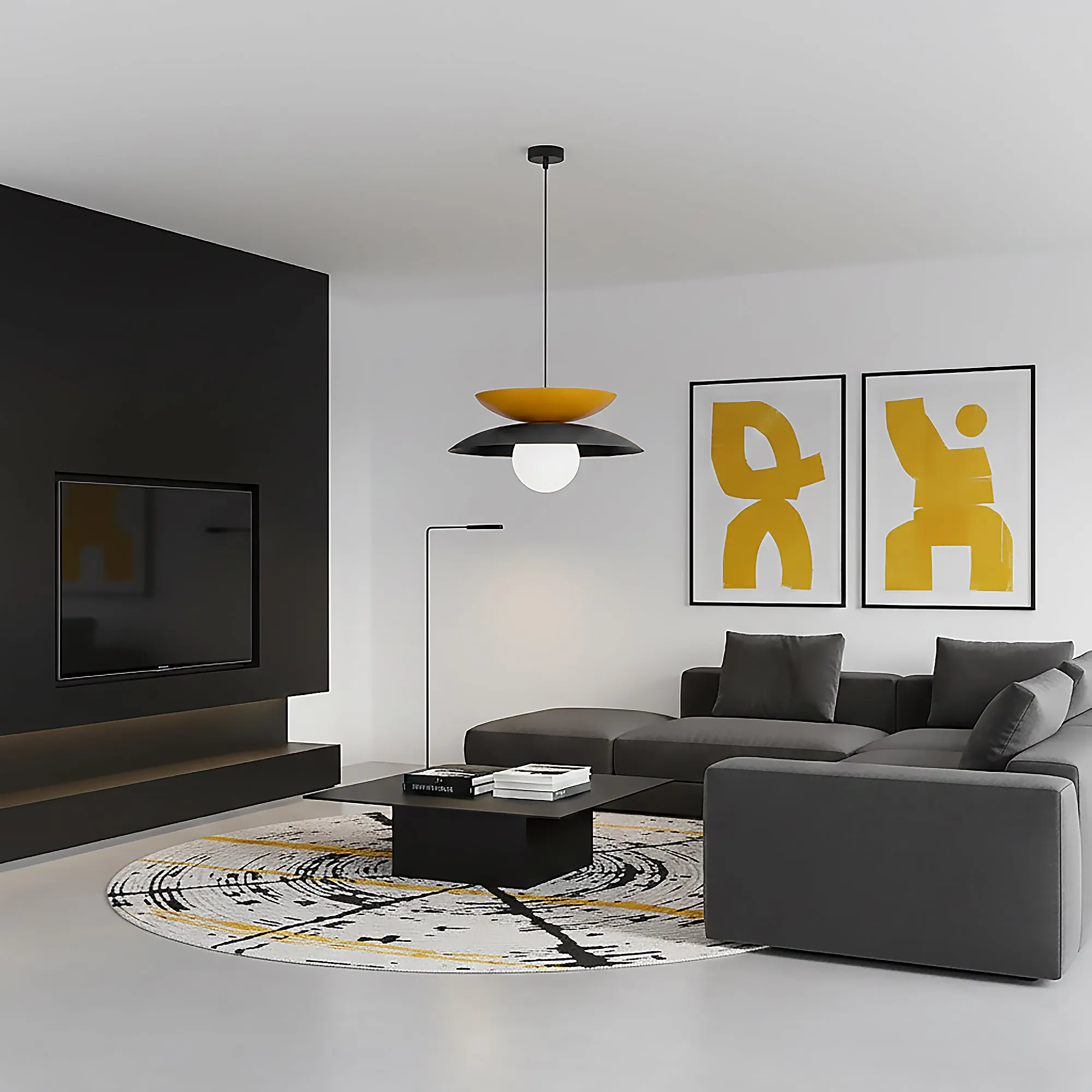 sofa, living room, coffee table, rug, lamp