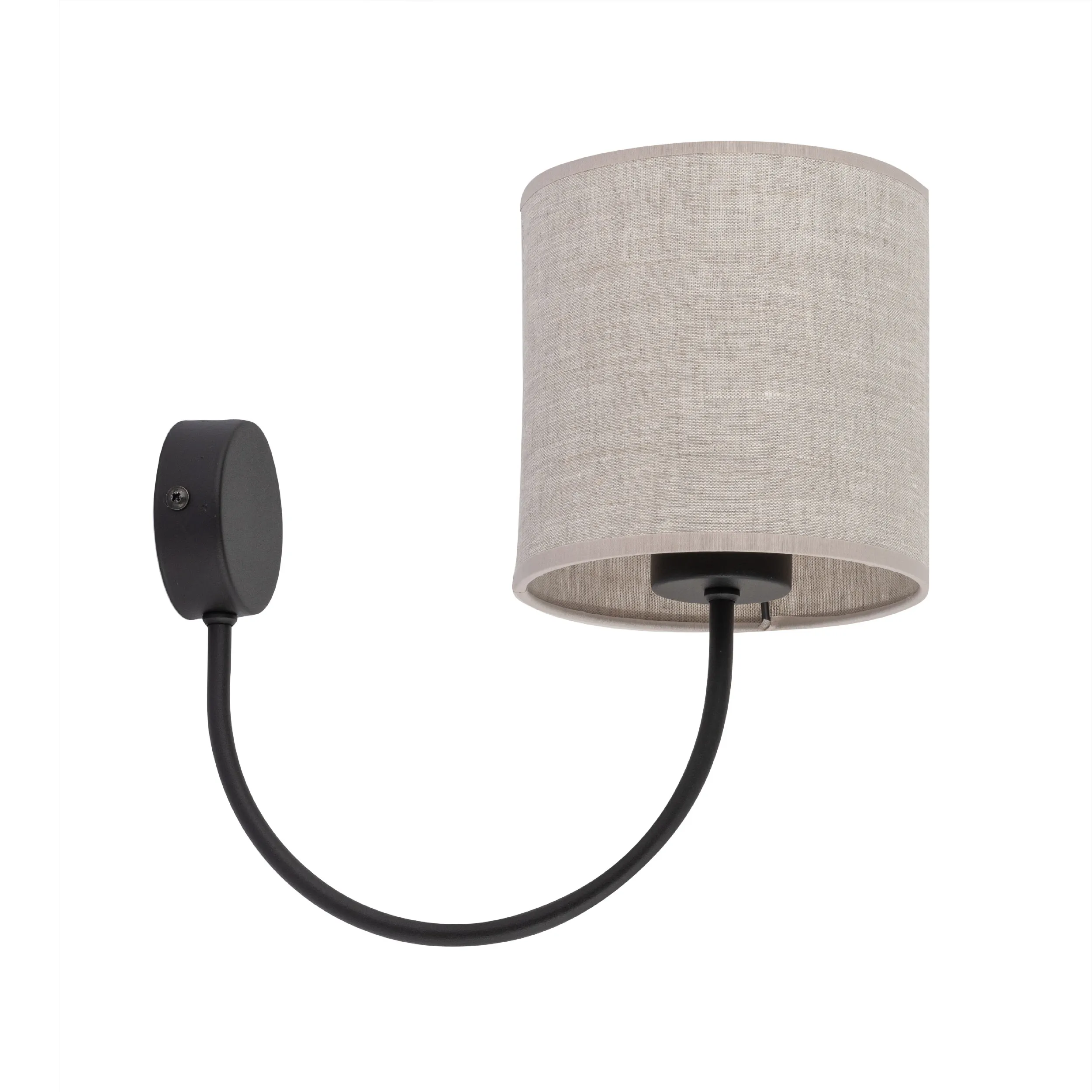 Kinkiet TORENS czarny z brązowym okrągłym kloszem 30x16cm - TK_4630