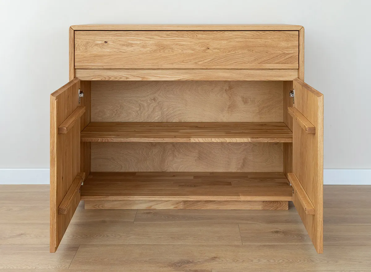 Komoda dębowa 2-drzwiowa z 1 szufladą TOSSA Dębowy Sen dąb olejowany - ZIKOM2_1.2