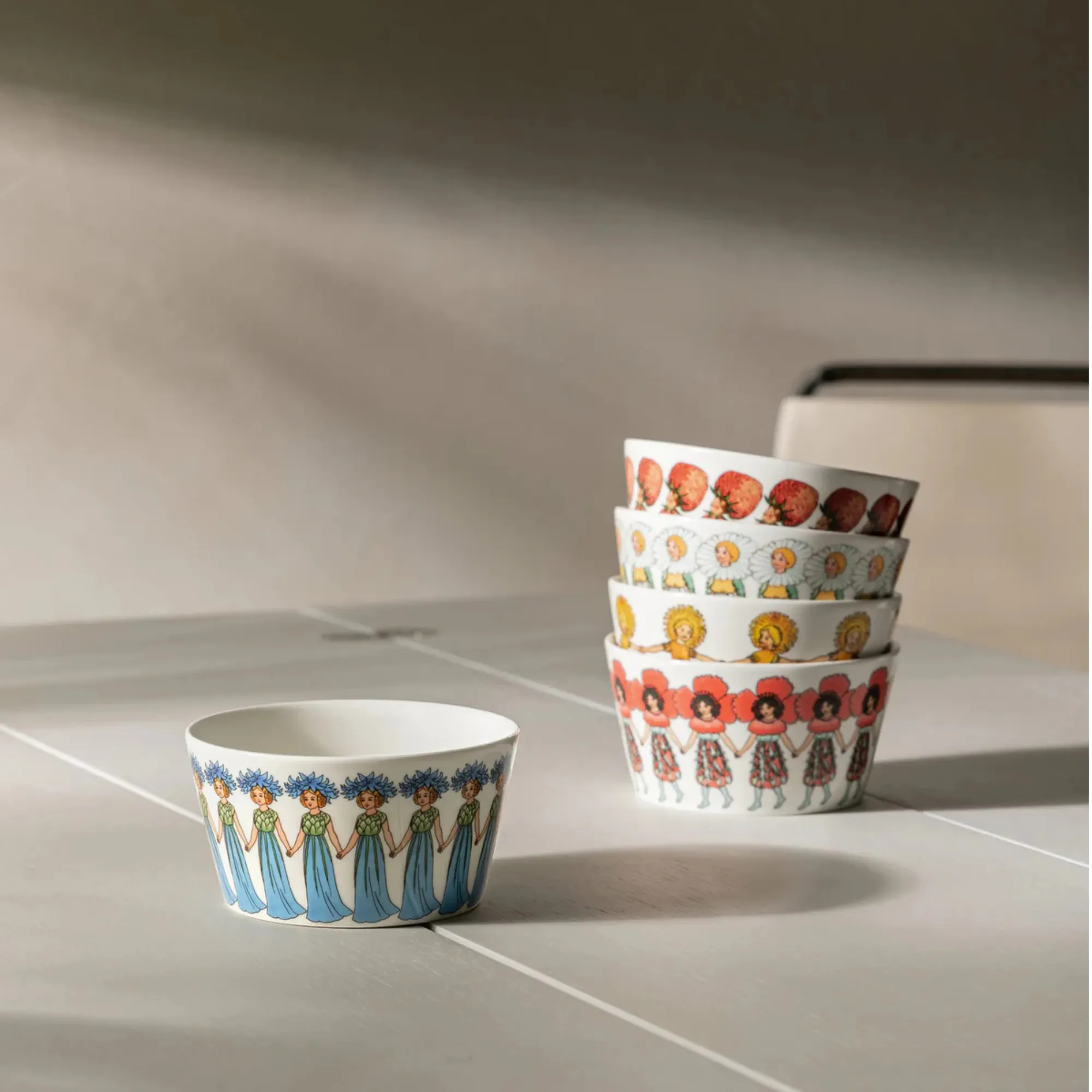 miska, porcelana, kolorowy, rysunki, wzór