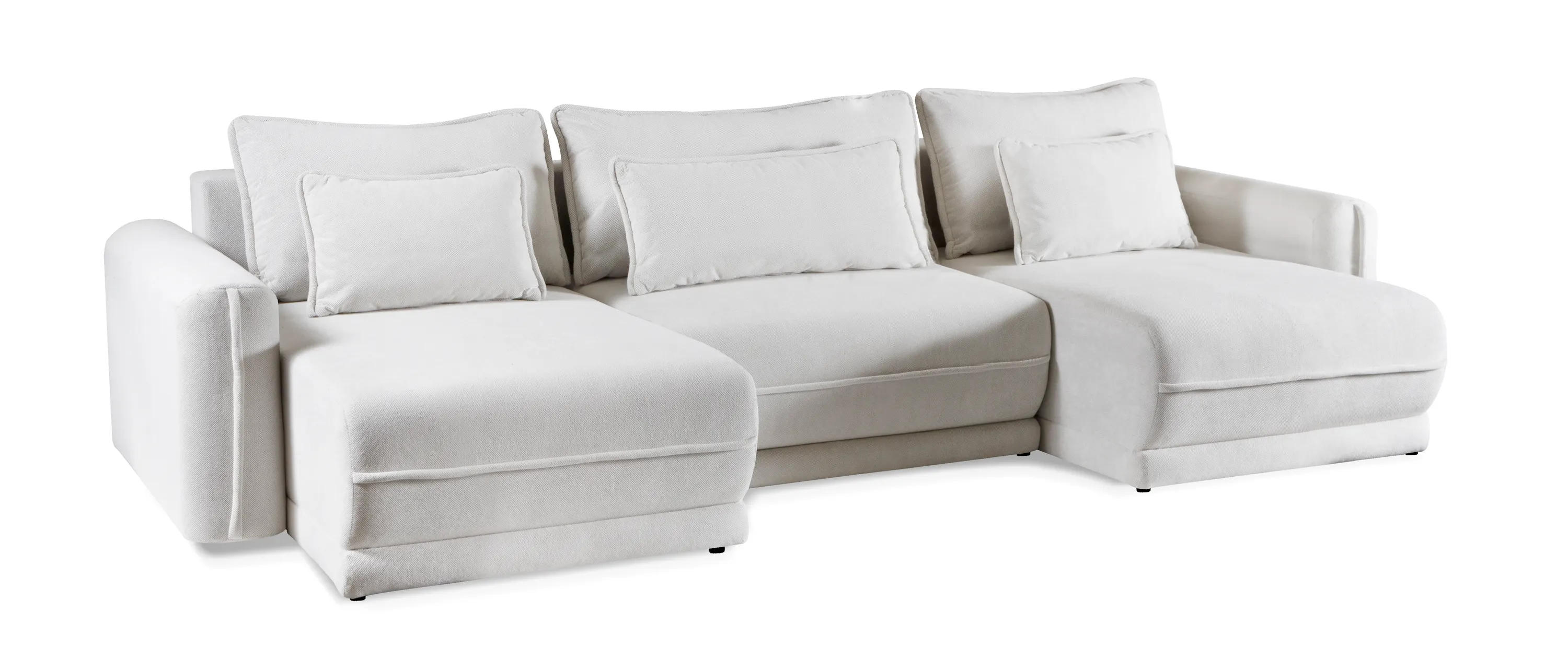 Narożnik rozkładany MASIVO CURIO 372 cm U-kształtny kremowy Narożnik rozkładany MASIVO CURIO 372 cm U-kształtny kremowy